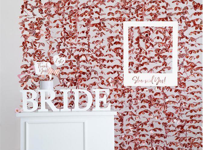 Produktbild Partydeco Partyaccessoire Selfie Bilderrahmen she said yes Rosegold