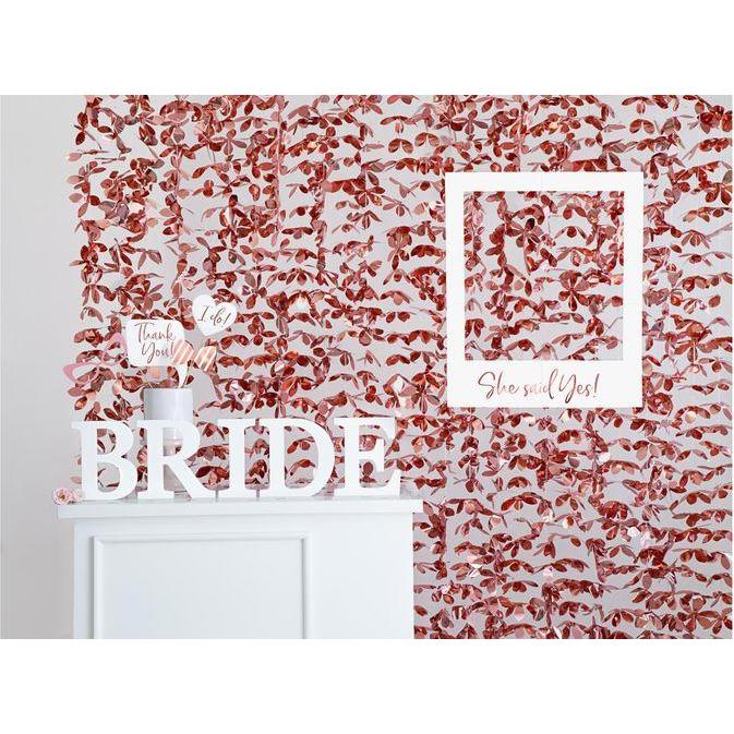 Partydeco Accessorio del partito Selfie Photo Frame lei ha detto sì Rose Gold (1 pz.)