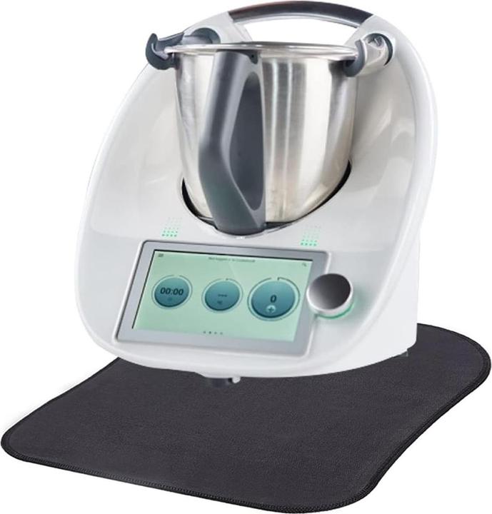 Produktbild König Design Gleitbrett Gleiter für Thermomix TM6 TM5 Gleitpad Zubehör Tropfmatte Schwarz Neu