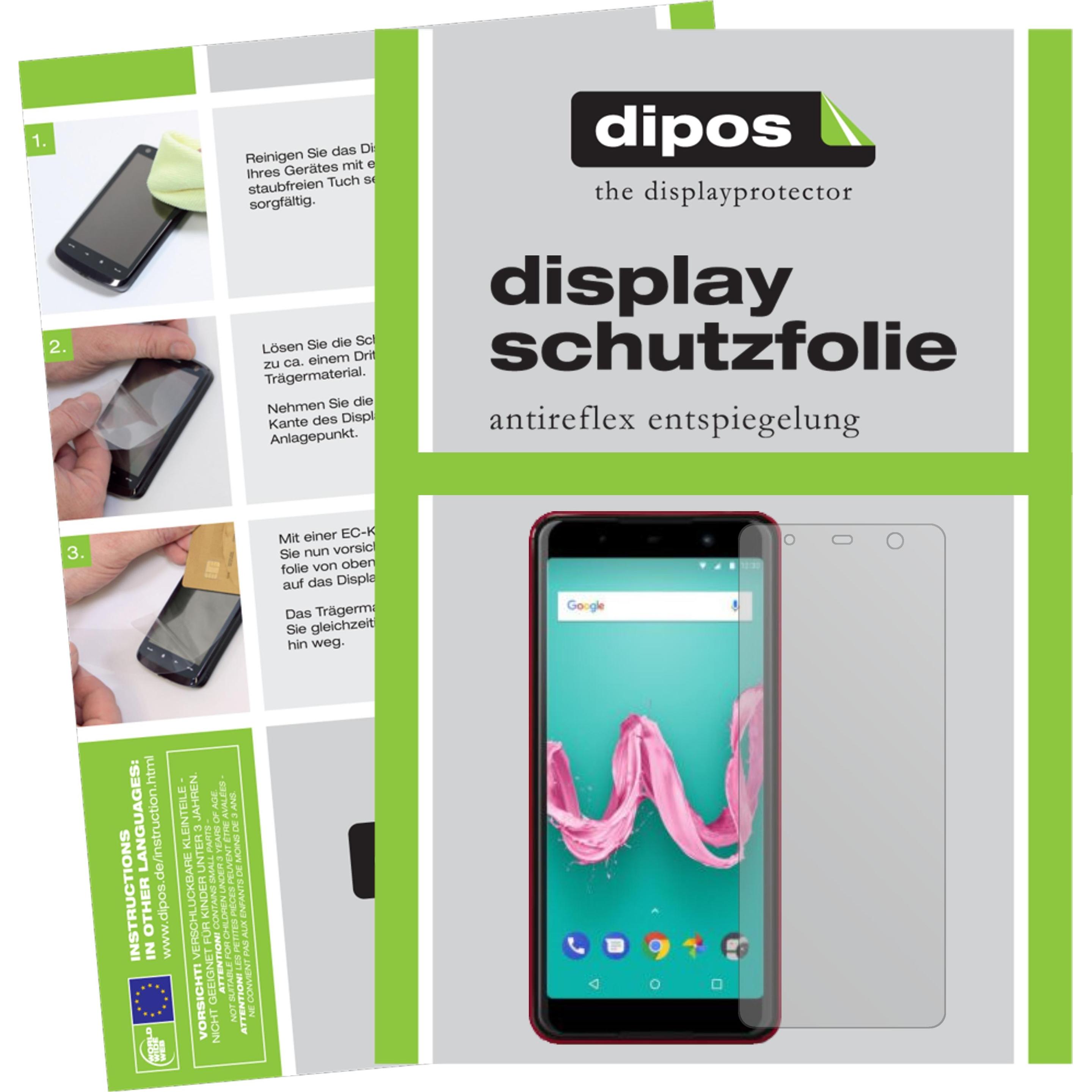 Dipos Displayschutzfolie Antireflex (2 Stück, Wiko Lenny 5), Smartphone Schutzfolie, Transparent