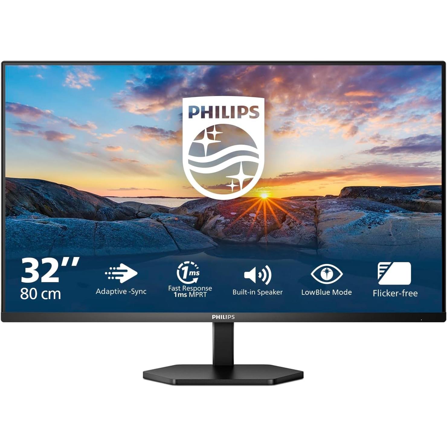 Philips 32E1N3100LA (1920 x 1080 Pixel, 31.50"), Monitor, Schwarz