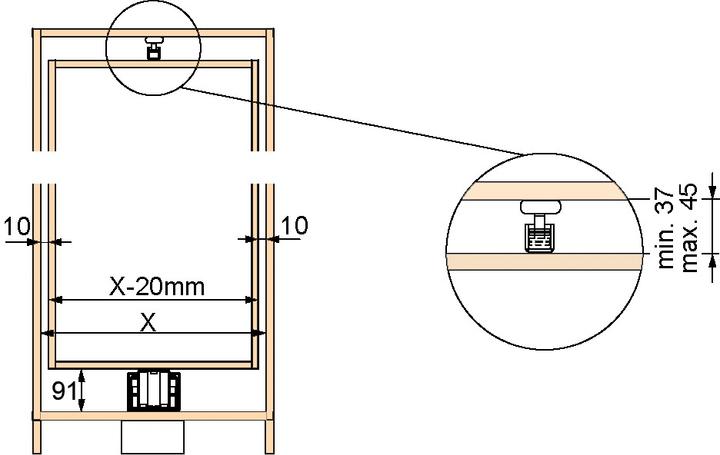 Immagine prodotto Peka Metall Unità alta con guide anteriori ad estrazione totale Box