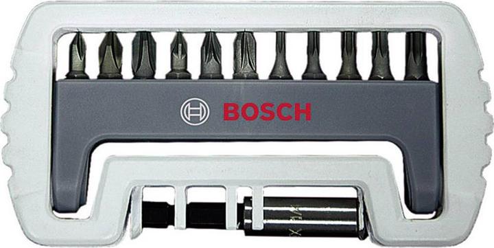 Produktbild Bosch Professional Zubehör 11-tlg. Schrauberbit-Set inklusive Bithalter, PH, PZ, T, S, 25 mm (Innensechsrund TX M20, Innensechsrund TX M15, Innensechsrund TX M25, Kreuz Phillips PH M1, Kreuz Phillips PH M2, Kreuz Pozidriv PZ M1, Kreuz Pozidriv PZ M2, Kreuz Phillips PH M3, Kreuz Pozidriv PZ M3)