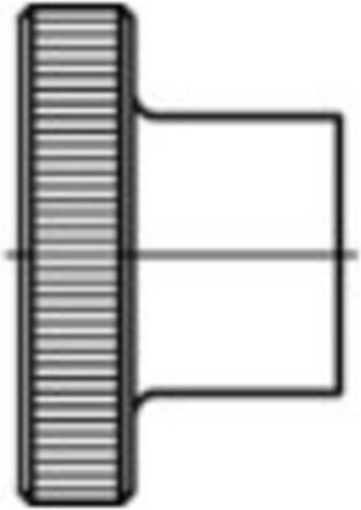 Produktbild Toolcraft Rändelmuttern M4 DIN 466 Stahl (M4)