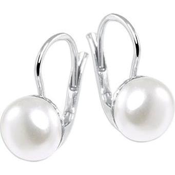 Brilio, Ohrringe, Silver - Elegant silver earrings with synthetic pearl 438 001 01235 0400000