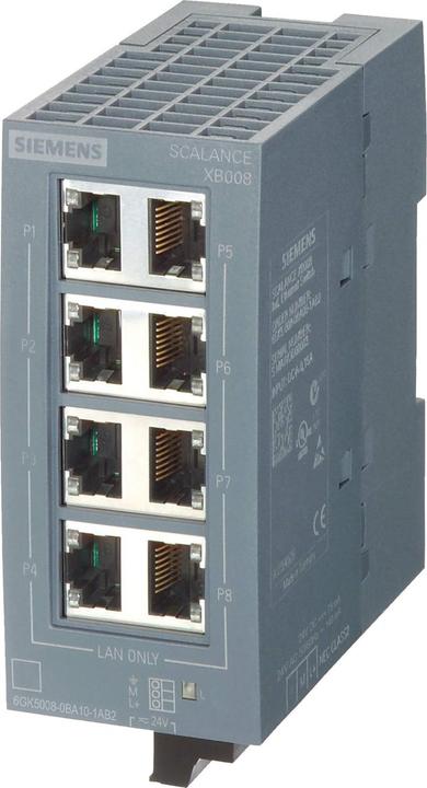 Siemens 6GK5008-0BA10-1AB2 SCALANCE XB008 Commutateur Ethernet industriel non managé