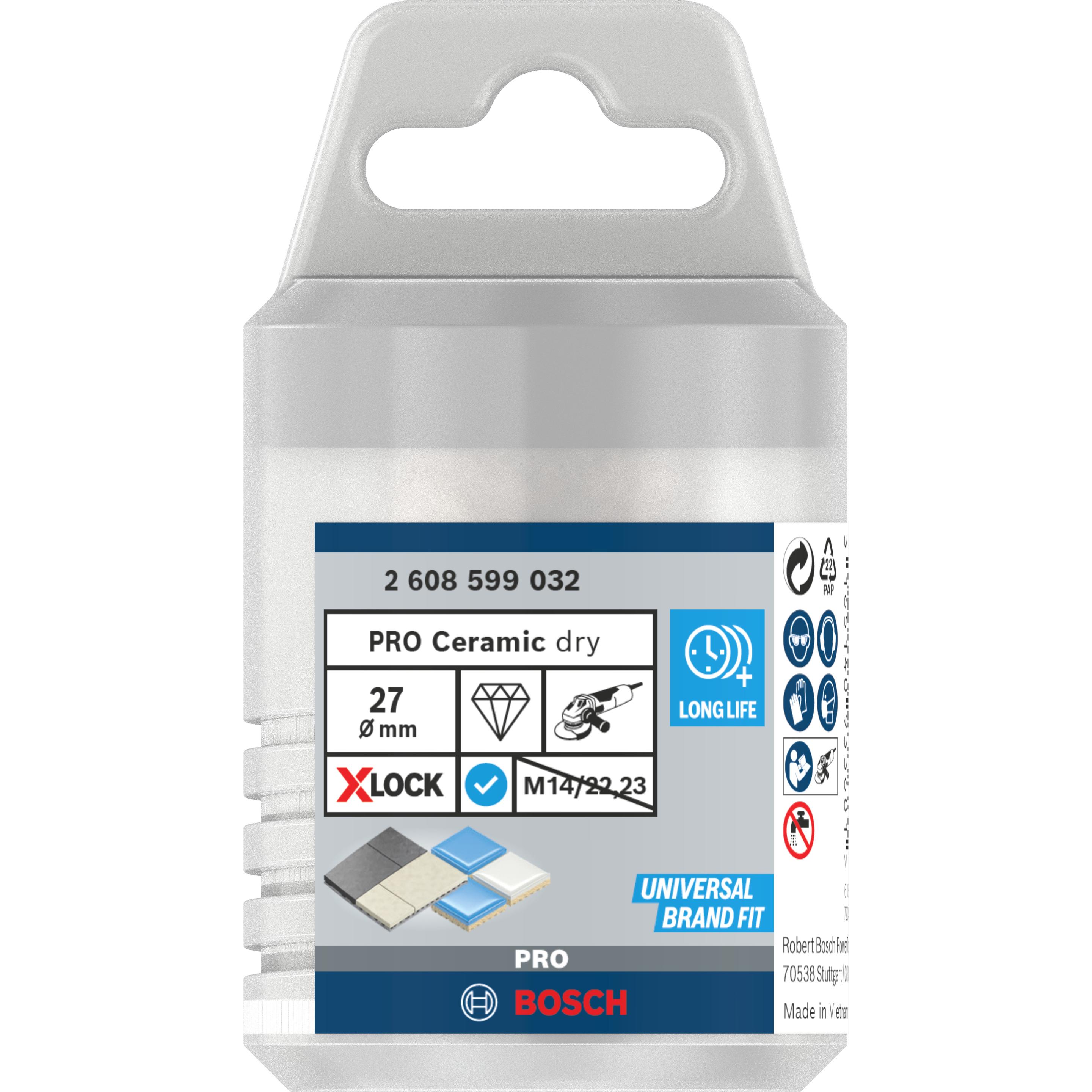 Thumbnail - Bosch Professional Zubehör, Lochsäge, PRO Core Cutter dry X-Lock, 27 x 35 mm (27 mm)