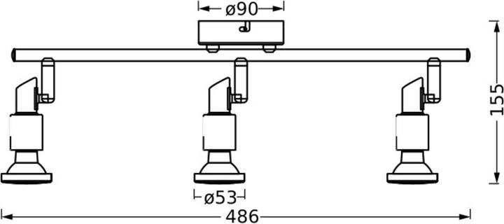 Actual product image Osram LED SPOT BLACK 3 X 3.4W 927 DIM (690 lm, GU10)