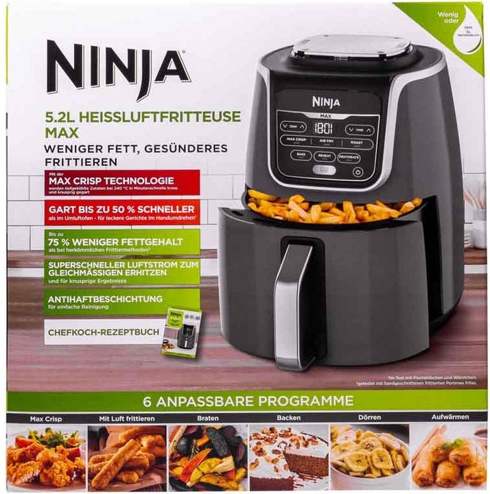 Produktbild Ninja AF160EU Heissluft-Fritteuse MAX (EU-Stecker)