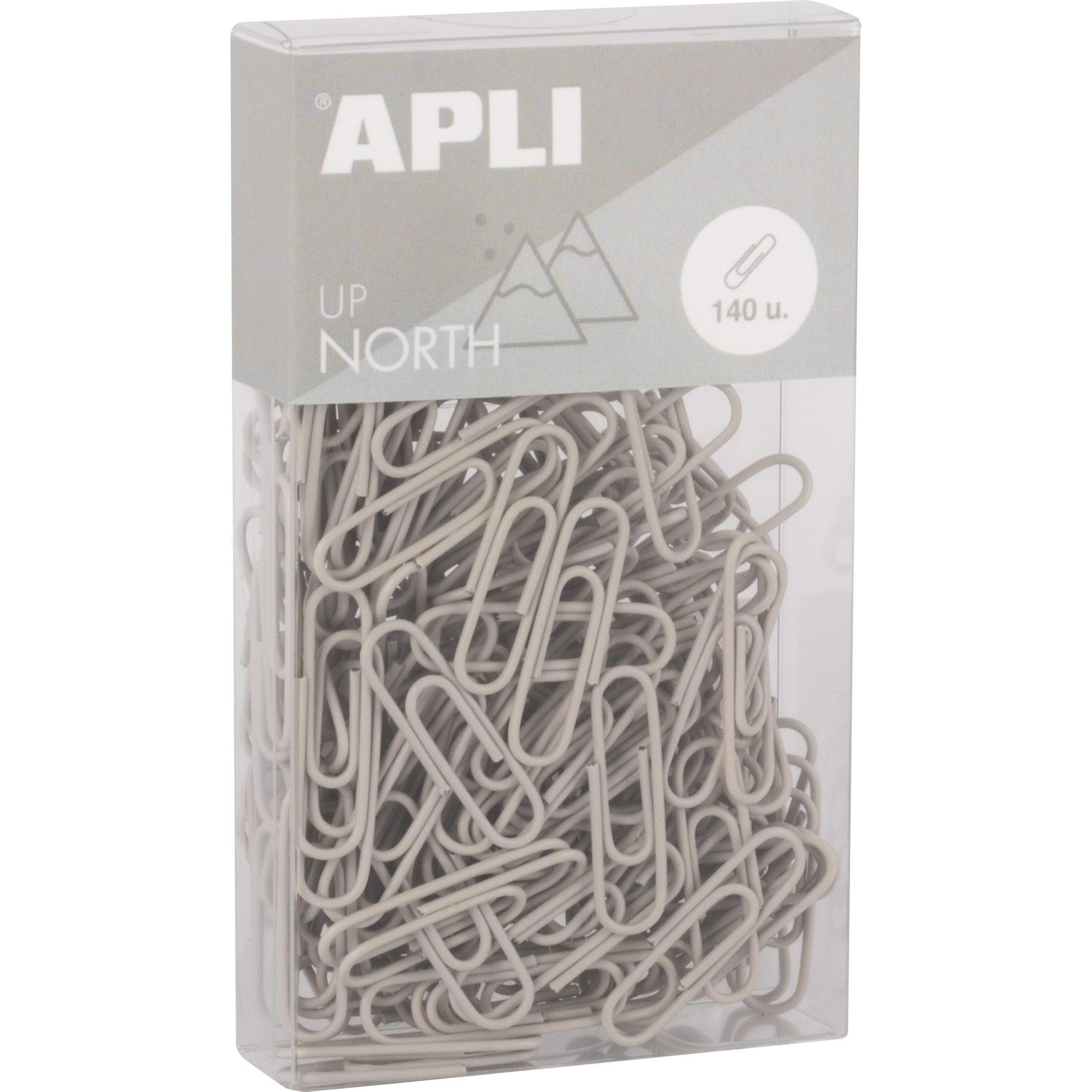 Apli, Graffette, Büroklammern NORTH grau 140 Stück (140x)
