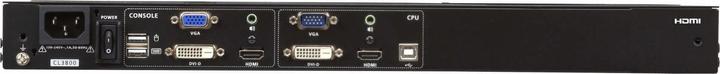 Actual product image Aten CL3800NW ES Short dual-rail 18.5" LCD console (USB HDMI DVI VGA) ES layout