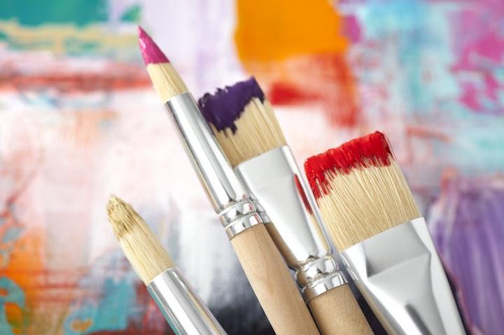 Actual product image Pebeo 8 Flat + round Poly + S ML brushes