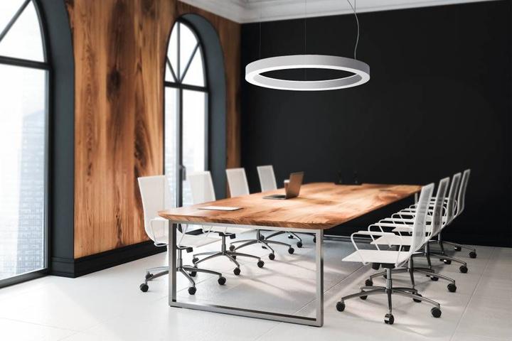 Actual product image EGLO 64237 PASTRENGO 1 LED pendant light 2x45W Ø700mm Silver White Warm white Dimmable