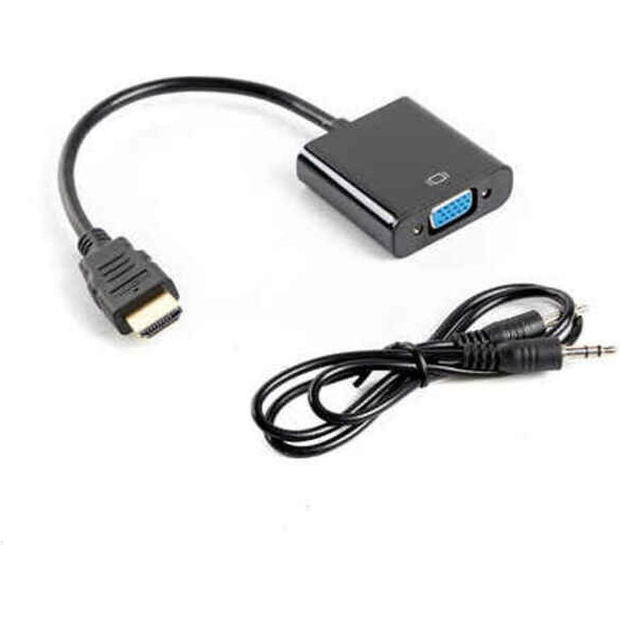 Lanberg Nero Ad-0017-Bk Cavo Video Adattatore Hdmi-A Vga (20 Cm), Adattatore Dati + Video,