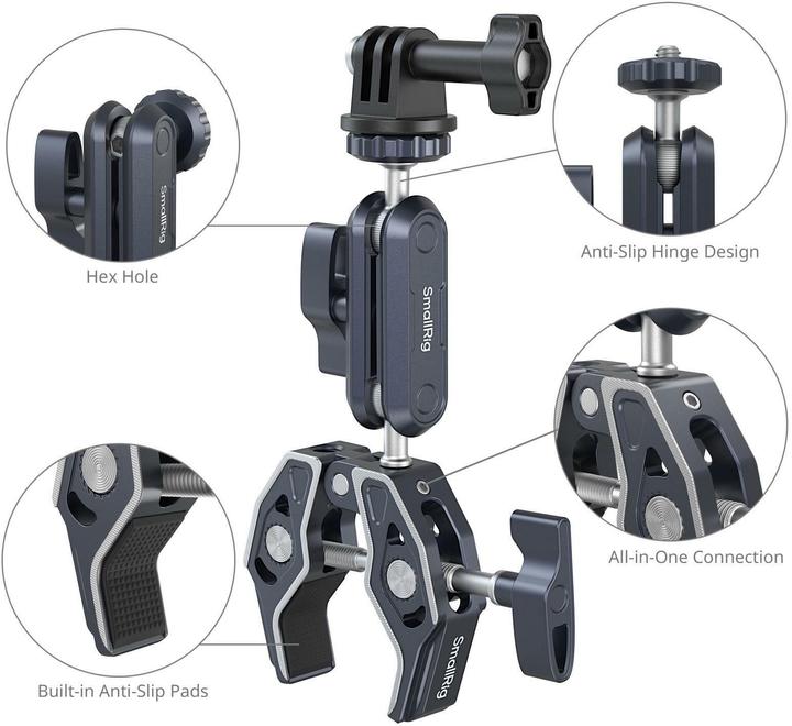 Immagine prodotto SmallRig Krabbenförmige Klemme mit Kugelkopf-Magic-Arm