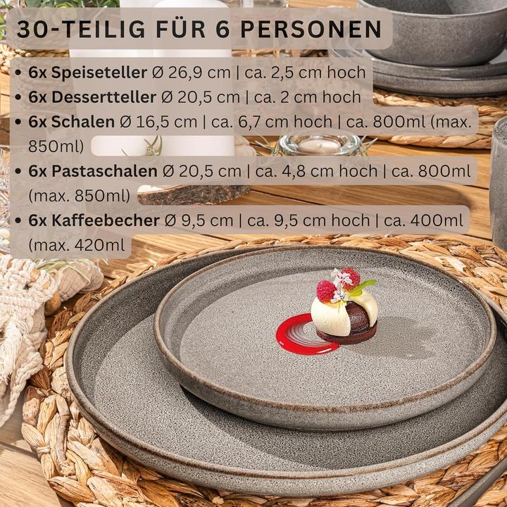 Actual product image Sänger Geschirr Tafelservice Kairo Graphit (30 pcs.)