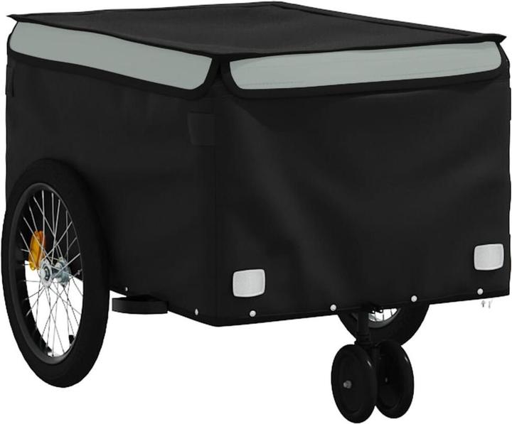 Produktbild VidaXL Fahrradanhänger Schwarz und Grau 30 kg Eisen