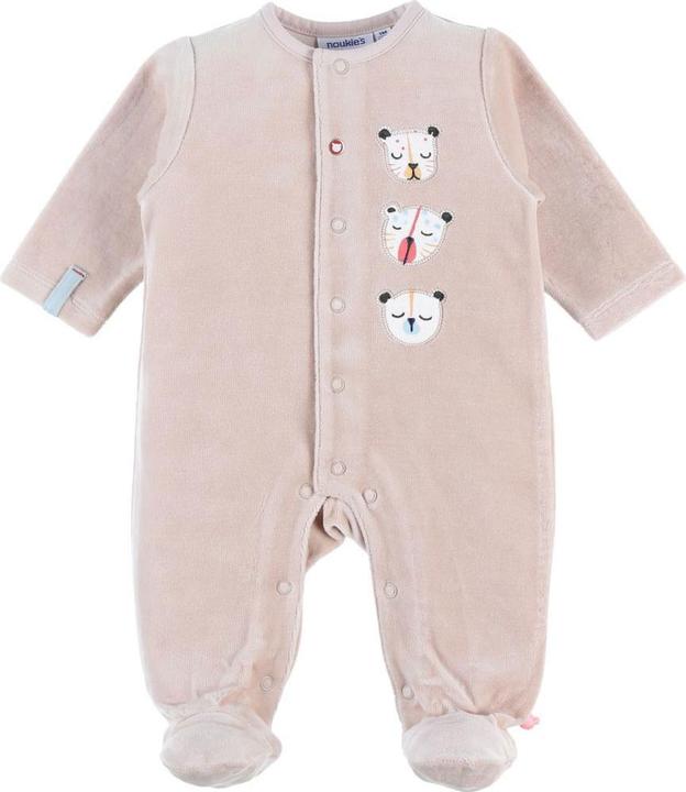 Immagine prodotto Noukies Tuta in velluto con teste di tigre beige taglia 74 (74)