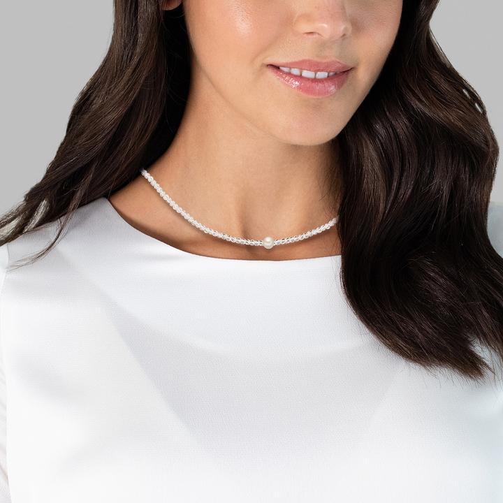 Immagine prodotto Valero Pearls Collana di perle ValeroPearls - 33968 (Argento 100%, 40 - 45 cm)