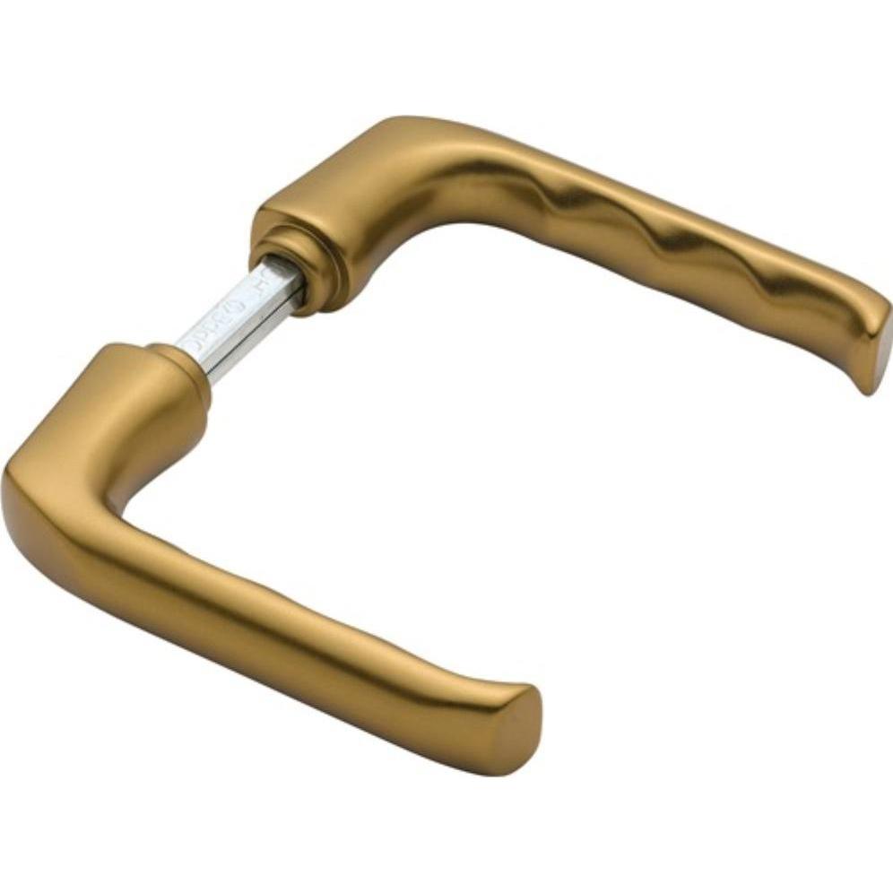 Hoppe, Türgriff + Fenstergriff, Türdrückerpaar London 113 Aluminium F4 ohne Rosetten Vierkantstift 8 mm (Türgriff)