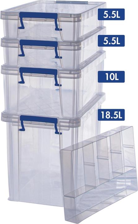 Immagine prodotto Fellowes Scatola di stoccaggio ProStore Bonus Set 6 Semi-Transparent (29.50 cm, 18.50 l, 1x)