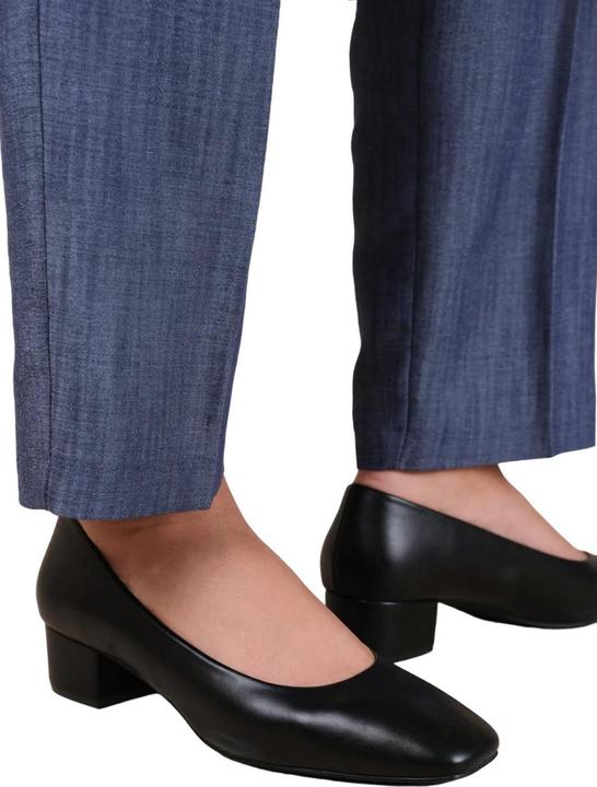 Actual product image Where's That From Womens/Ladies Seattle Faux Leather Square Toe Low Block Heel Shoes (40)