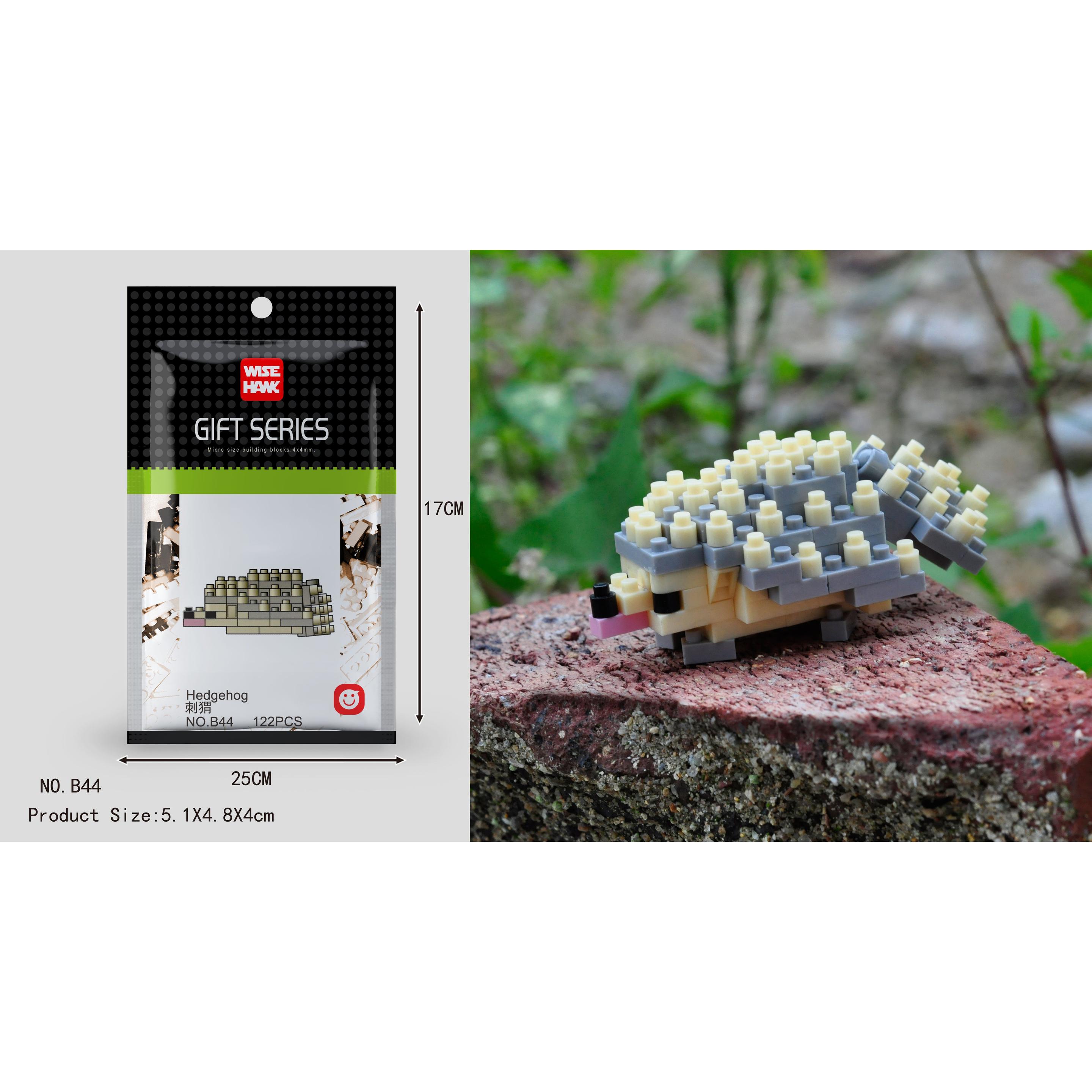 Tinisu Igel Figur Bausteine Modell LNO Micro-Bricks