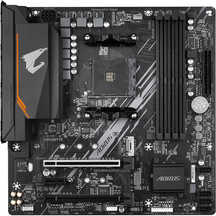 Actual product image Gigabyte B550 AORUS ELITE (AM4, AMD B550, mATX)