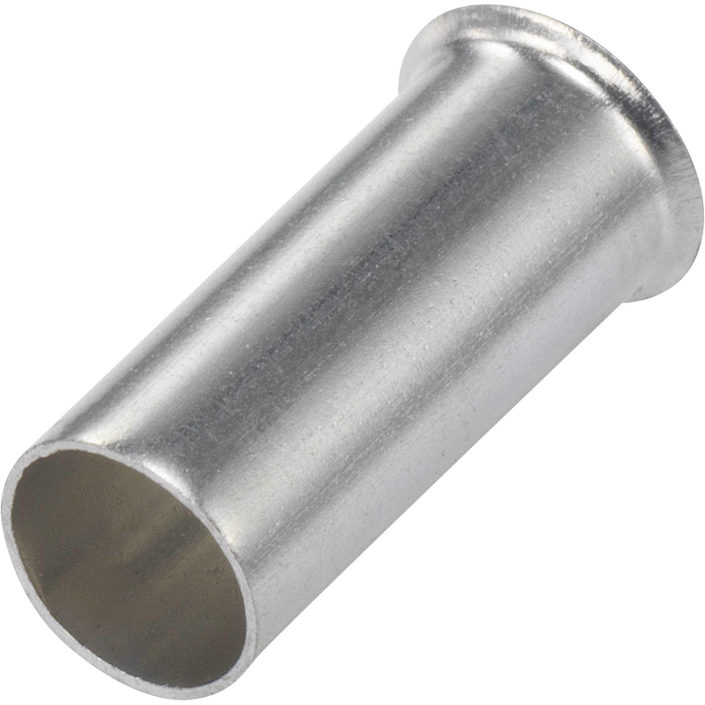 Tru Components, Kabelverbindung, 1091264 Aderendhülse 1 x 10 mm² x 12 mm Unisoliert Metall 100 St.