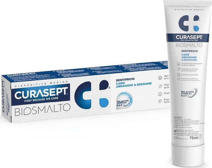 Actual product image Curasept Biosmalto Carie, Aabraone & Erosione Toothpaste (75 ml)