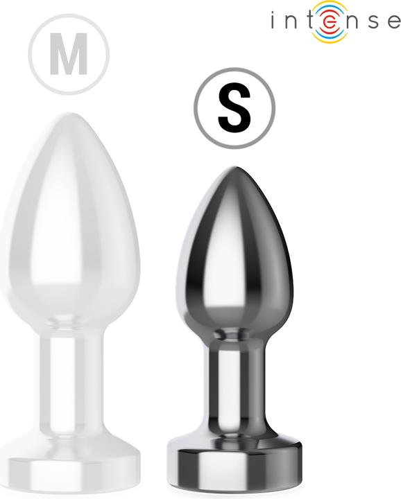 Actual product image Intense - Vibrierender Analplug Aus Metall Mit Led-Leuchten Und Fernbedienung - Grã–Sse S