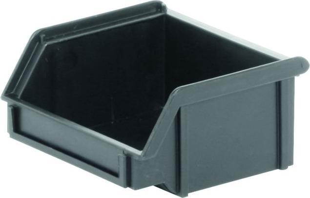 Produktbild ESD-Sichtlagerkästen PP einzeln schwarz