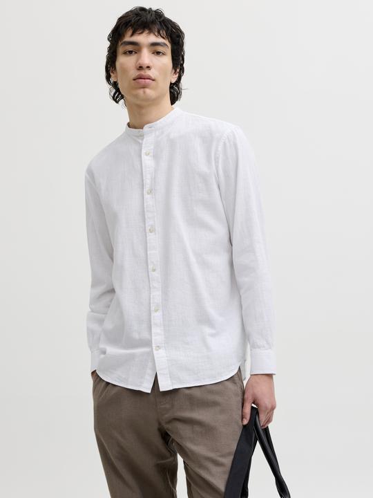 Actual product image Jack & Jones Jjesummer Linen Blend Band Shirt L/S Sn (XL)