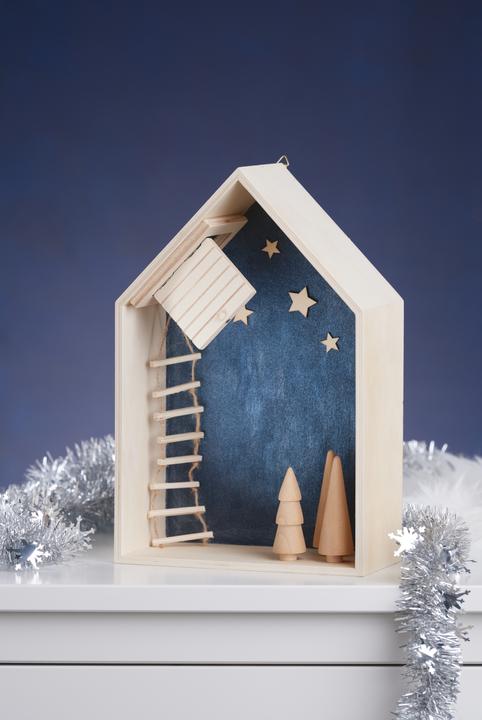 Actual product image Creativ Company Wooden articles gnome roof hatch and rope ladder