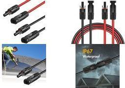 Image du produit LogiLink Kit de câble d'extension solaire, MC4/M à MC4/F, 6 mm², CU, 2 m (Câble solaire)