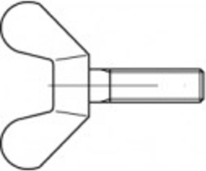 Produktbild Toolcraft Flügelschrauben M8 20 mm Edels (10 Schrauben pro Stück)