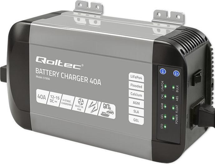 Immagine prodotto Qoltec ładowarka Do Akumulatorów Lifepo4 Agm Gel Sla | 40a | 12v (12V, 40 A)