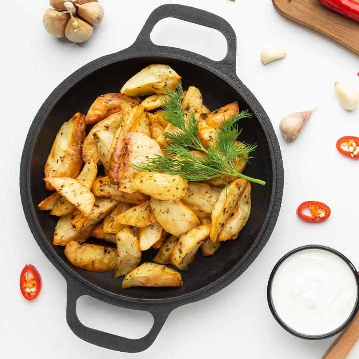 Actual product image Cheffinger Marble-coated pot with glass lid - 24 cm (24 cm, Roman pot, Aluminium)