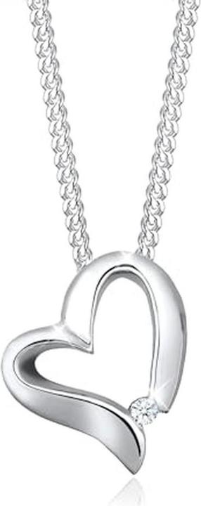 Immagine prodotto Elli mit Herz-Anhänger Diamant (0.015 ct.) (Argento, 45 cm)