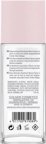 Actual product image S.Oliver Women Deodorant Naturel (Spray, 75 ml)