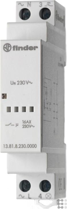 Finder Electronic step relay 16A 1 NO, 230vac