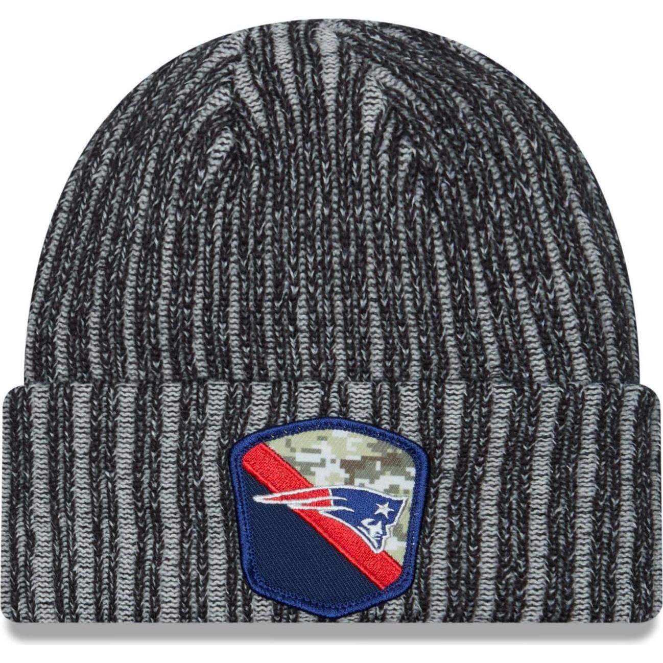 New Era, Herren, Mütze, Salute to Service Wintermütze New England Patriots, Schwarz