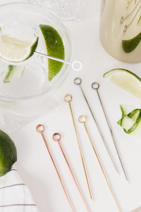 Actual product image Uberstar Cocktail stirrers set of 6 rose gold (Bar spoons + Cocktail stirrers)