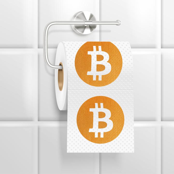 Actual product image Thumbs Up Mad Monkey toilet paper "Bitcoin" (1 x)
