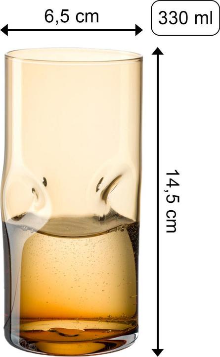 Immagine prodotto Leonardo Bicchiere Vesuvio 330 ml, 4 pezzi, Multicolore (0.33 l, 4 x)