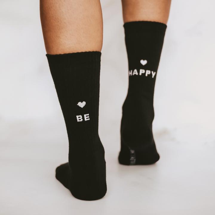 Produktbild Eulenschnitt Socken be happy 39-42 schwarz - von (Einzelpack, 39 - 42)