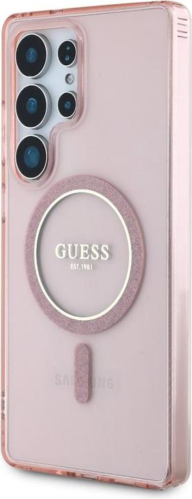 Actual product image Guess HC Magnetic IML Glitter Circle case for Samsung Galaxy S25 Ultra pink (Samsung Galaxy S25 Ultra)