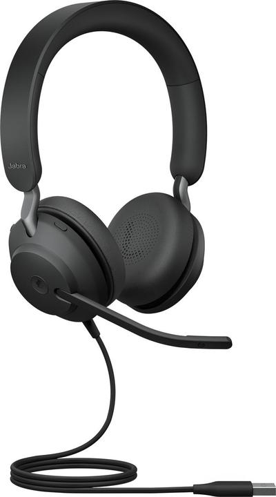 Produktbild Jabra Evolve2 40 SE Headset Wired Stirnband Anruf/Musik USB Typ-A Schwarz (Kabelgebunden, USB-A)