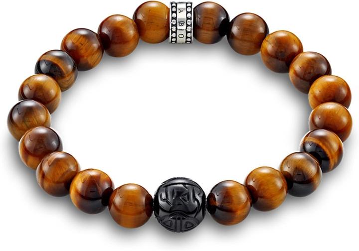 Thomas Sabo Bracciale Marrone (21 cm, Argento)