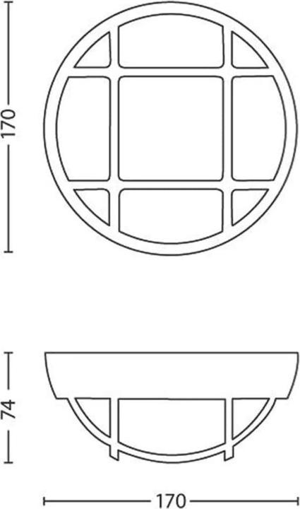 Actual product image Philips myGarden wall light 17305/30/16 (270 lm, IP44)